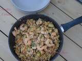 Crevettes sautées et céréales méli mélo