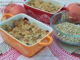 Crumble aux graines de sarrazin et aux 2 pêches