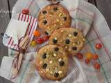 Fougasse à la farine d'epeautre, olives et ricotta