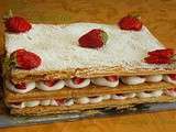 Millefeuilles fraises chantily