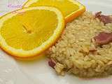 Risotto à l'orange et gésiers de canard