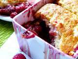 Cobbler à la rhubarbe et à la framboise, parce que quand c'est bon, c'est pas la peine d'en faire des caisses