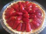 Tarte aux fraises et sa crème patissiere vanille