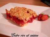 Carrés Streusel aux Fraises et à la Noix de coco