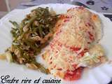 Escalopes de dinde gratinées ails et fines herbes, tomates