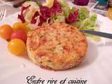 Galettes de coquillettes au jambon fumé, courgette et fromage à raclette