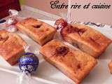 Mini-cakes compote, bananes et boules de chocolat