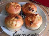 Petits cakes pommes, ananas aux amandes et chocolat