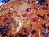 Quiche aux Coeurs d'artichaut, Bacon, Tomates et Pesto rosso