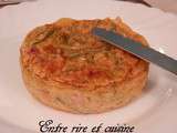 Quiches individuelles {sans pâte et légères} aux haricots verts et au jambon