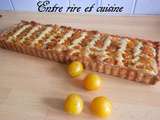 Tarte (rectangulaire) aux mirabelles et à la crème d'amande