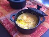 Gratin de polenta au gruyère et aux lardons