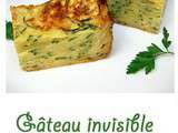 Gâteau invisible courgettes, safran et parmesan