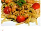 Linguine aux crevettes et curry