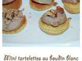 Mini tartelettes au boudin blanc compoté de pommes