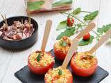 Mini tomates farcies avec du riz à poêler