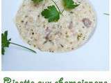 Risotto aux champignons de Paris et boursin