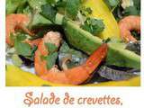 Salade de crevettes, avocat et mangue au gingembre