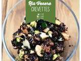 Salade de riz noir Venere et crevettes