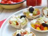 Salade grecque dans une mini tortilla #enviedecouleurs