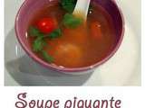 Soupe aux crevettes au wok