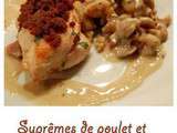 Suprêmes de poulet et son crumble de pain d'épices