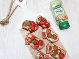 Tartines de pesto et tomate