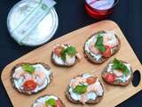 Tartines Tzatziki crevettes