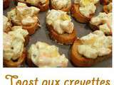 Toasts aux crevettes à la mangue