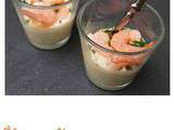 Verrine d'asperges crevette