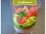 Verrines tarama-avocat-pamplemousse