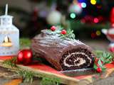 Bûche de Noël roulée végane