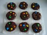 Cookies tout chocolat et m&m's