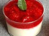 Panna cotta au coulis de fraise