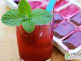 Jus de foléré (calices de fleurs d’hibiscus, bissap) aux glaçons parfumés