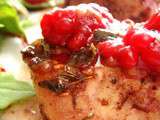 Poulet grillé aux framboises