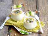 Soupe froide de melon et amandes au basilic