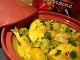 Tajine de poulet aux courgettes & citrons confits