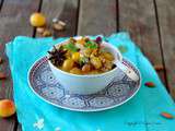 Tajine de seitan aux mirabelles et aux amandes