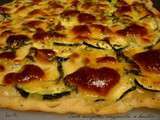 Tarte fine aux courgettes, mozzarella, & basilic