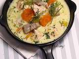 Blanquette de thon et saumon mi-cuits à l’aneth