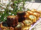 Cannelés bourguignon, ail, persil et moutarde