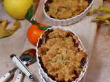 Crumble au chocolat pomme poire et clémentine