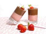 Duo de mousses fraises et chocolat