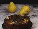 Gâteau au fromage blanc poire chocolat