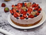 Gâteau mousse de fraises