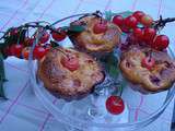 Muffins cerises aigres et chocolat blanc