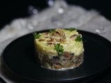 Parmentier aux champignons châtaignes et amandes