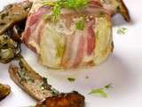 Pigeon en ballotin d’endive au lard et aux cèpes