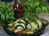 Rôti de cabillaud aux courgettes légumes confits et pesto d’herbes